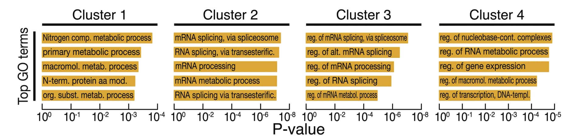 Open access visualization of Bar Plot, GO Terms, Gene Clusters, Enrichment Analysis