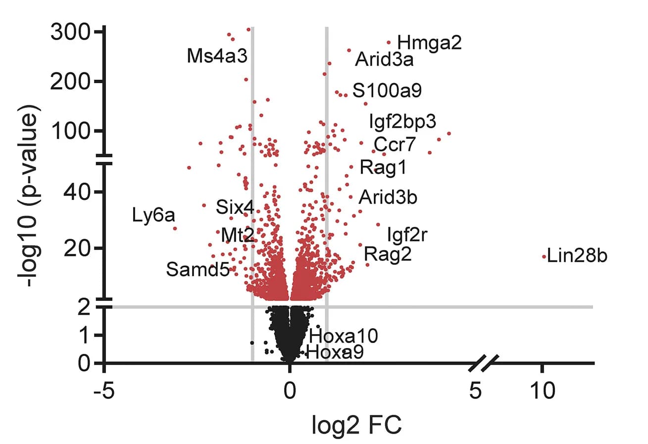 Open access visualization of Volcano Plot, Scatter Plot, mRNA targets, L28BME GMLPs