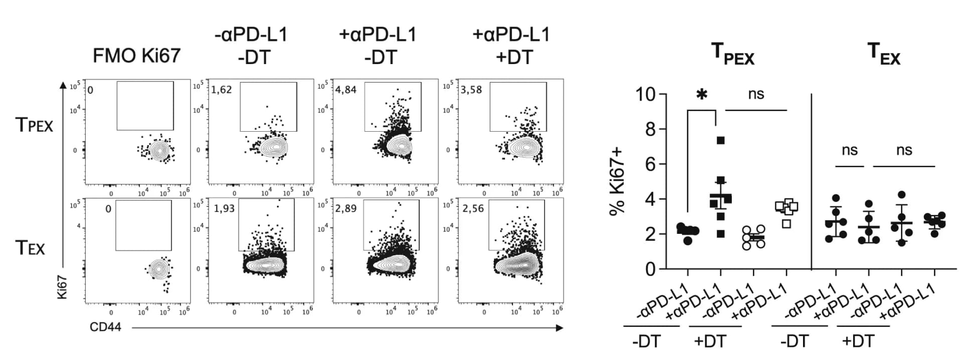 Open access visualization of Scatter Plot, Bar Plot, Error Bars, Ki-67, Proliferation