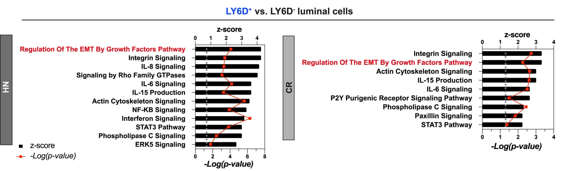 Open access visualization of Bar Plot, Line Plot, Pathway Analysis, Upregulated Genes, Tumor Cells