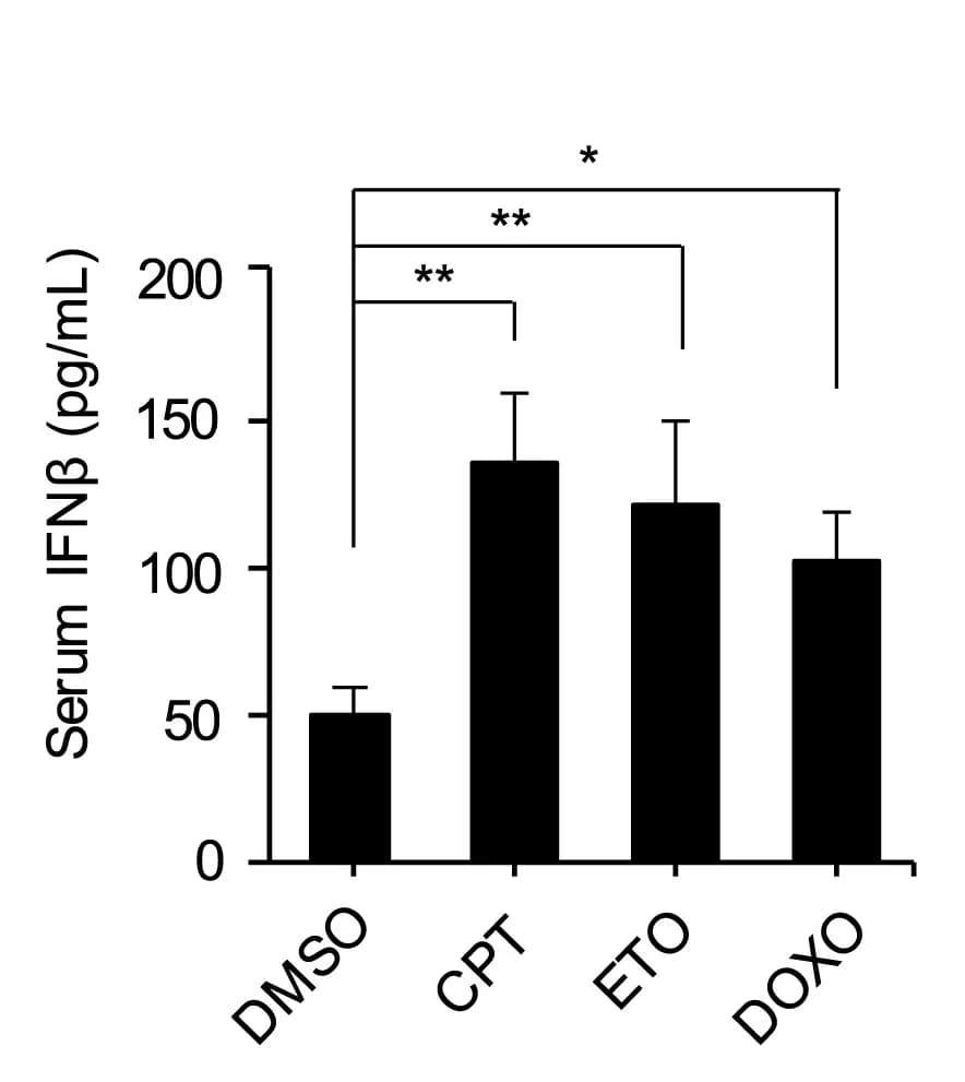 Open access visualization of Bar Plot, Error Bars, Mice, Camptothecin, Etoposide