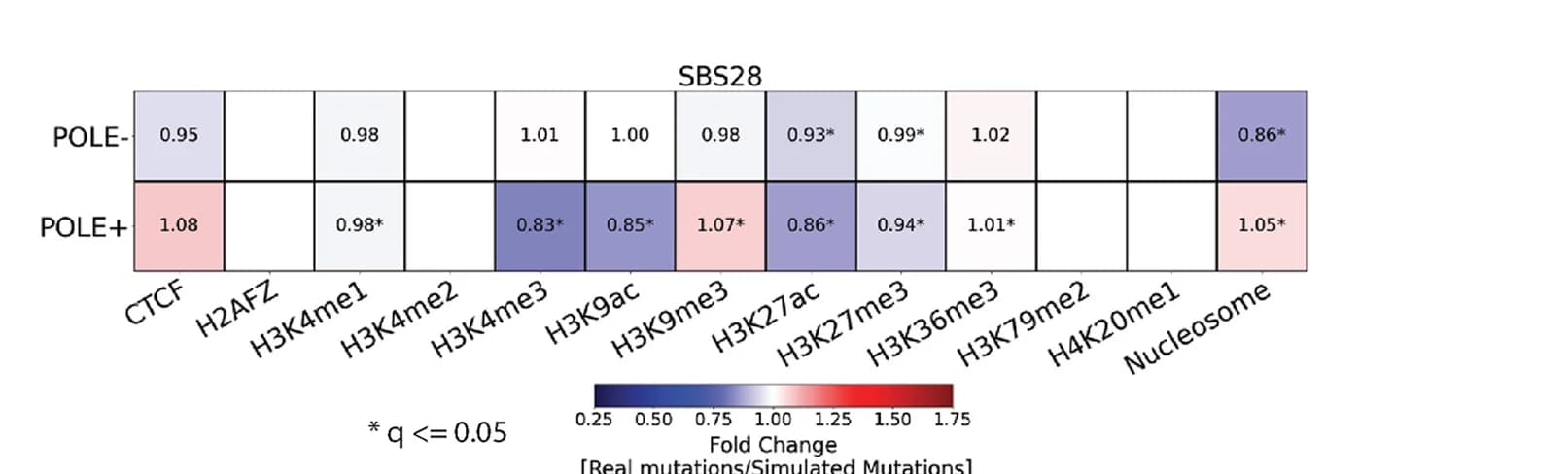 Open access visualization of Heatmap, Enrichments, Depletions, SBS28, Somatic Mutations