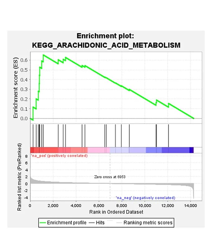 Open access visualization of Line Plot, Bar Plot, GSEA, Arachidonic Acid