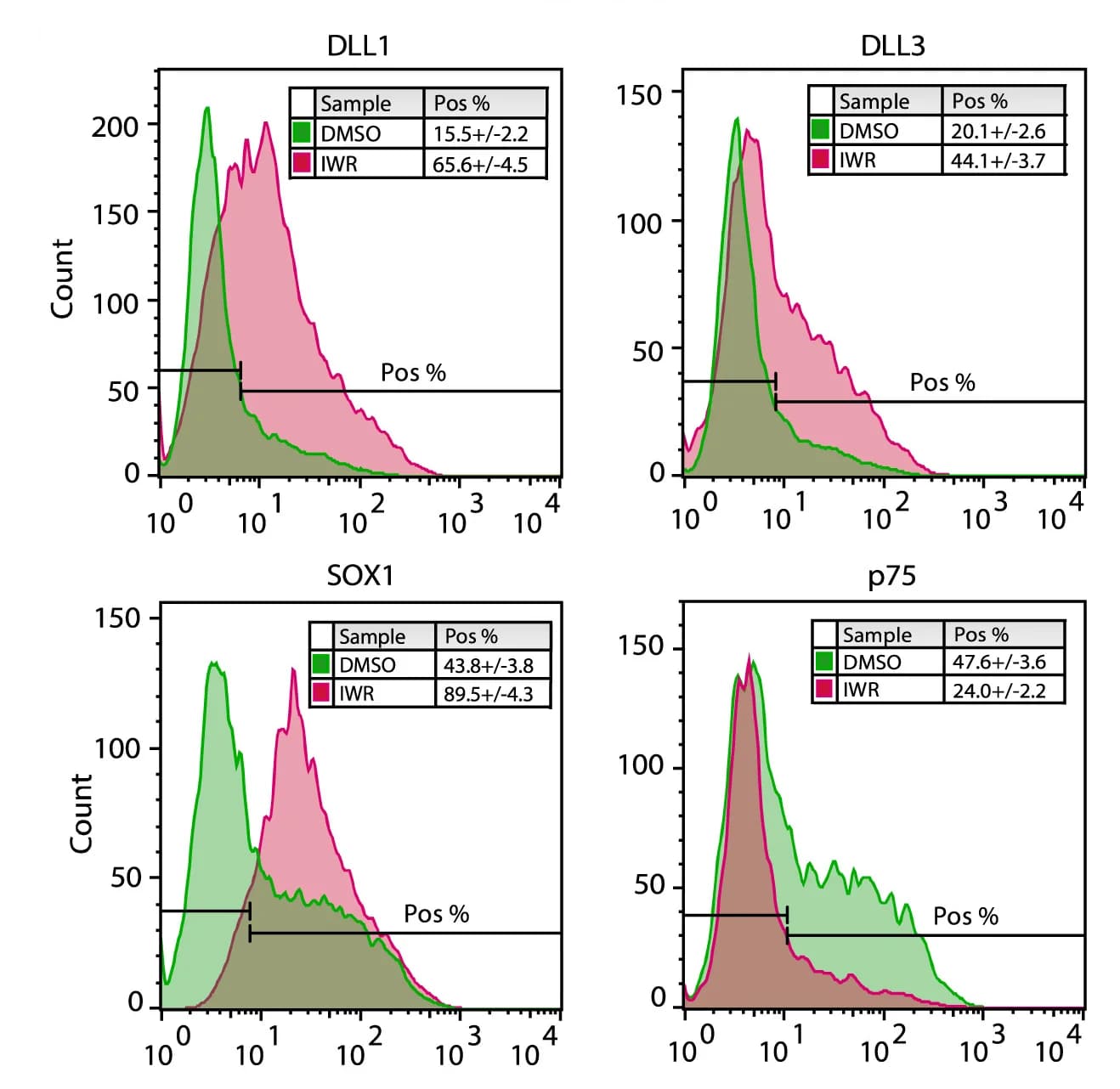 Open access visualization of Line Plot, Density Plot, WNT Signaling, IWR Inhibitor, Neural Crest Marker p75