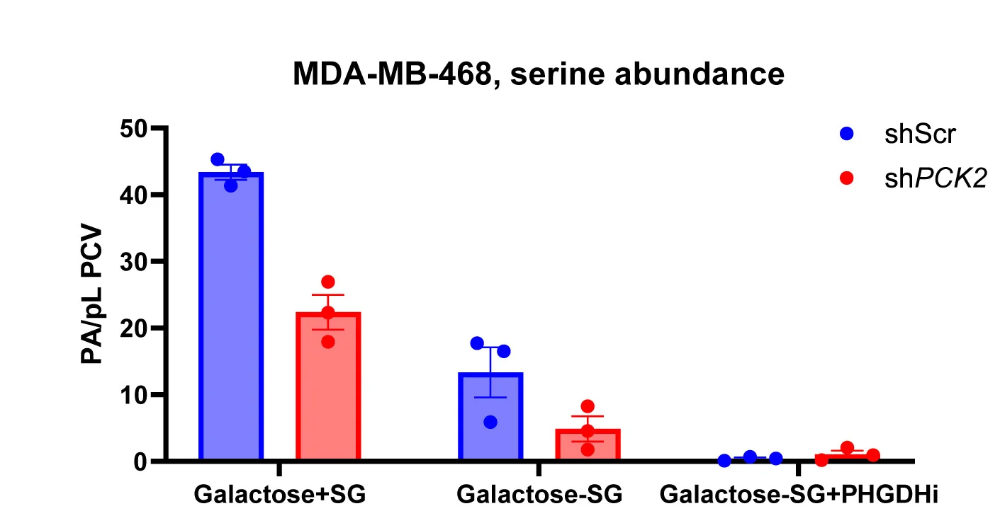 Open access visualization of Bar Plot, Error Bars, Clustered, Intracellular Levels, Serine