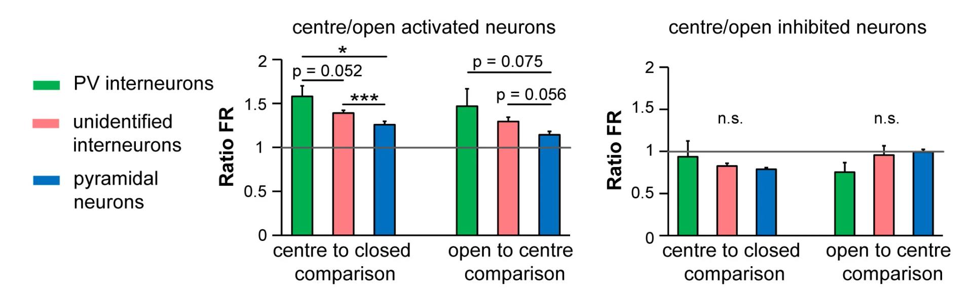Open access visualization of Bar Plot, Error Bars, Firing Rate Ratios, EPM Compartments, Transition Trajectories
