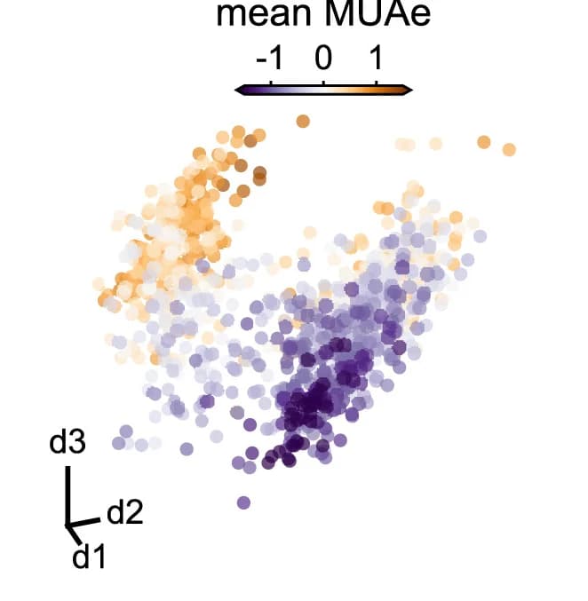 Open access visualization of Scatter Plot, Principal Component Analysis, MUAe Population Activity, Mean Z-scored MUAe, Outlier Removal