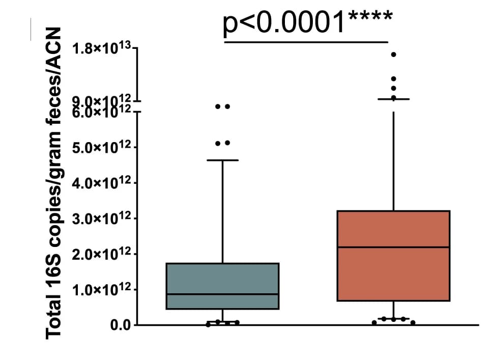 Open access visualization of Box Plot, Bacterial Quantitation, qPCR, Total Bacterial, 16S rRNA Genes