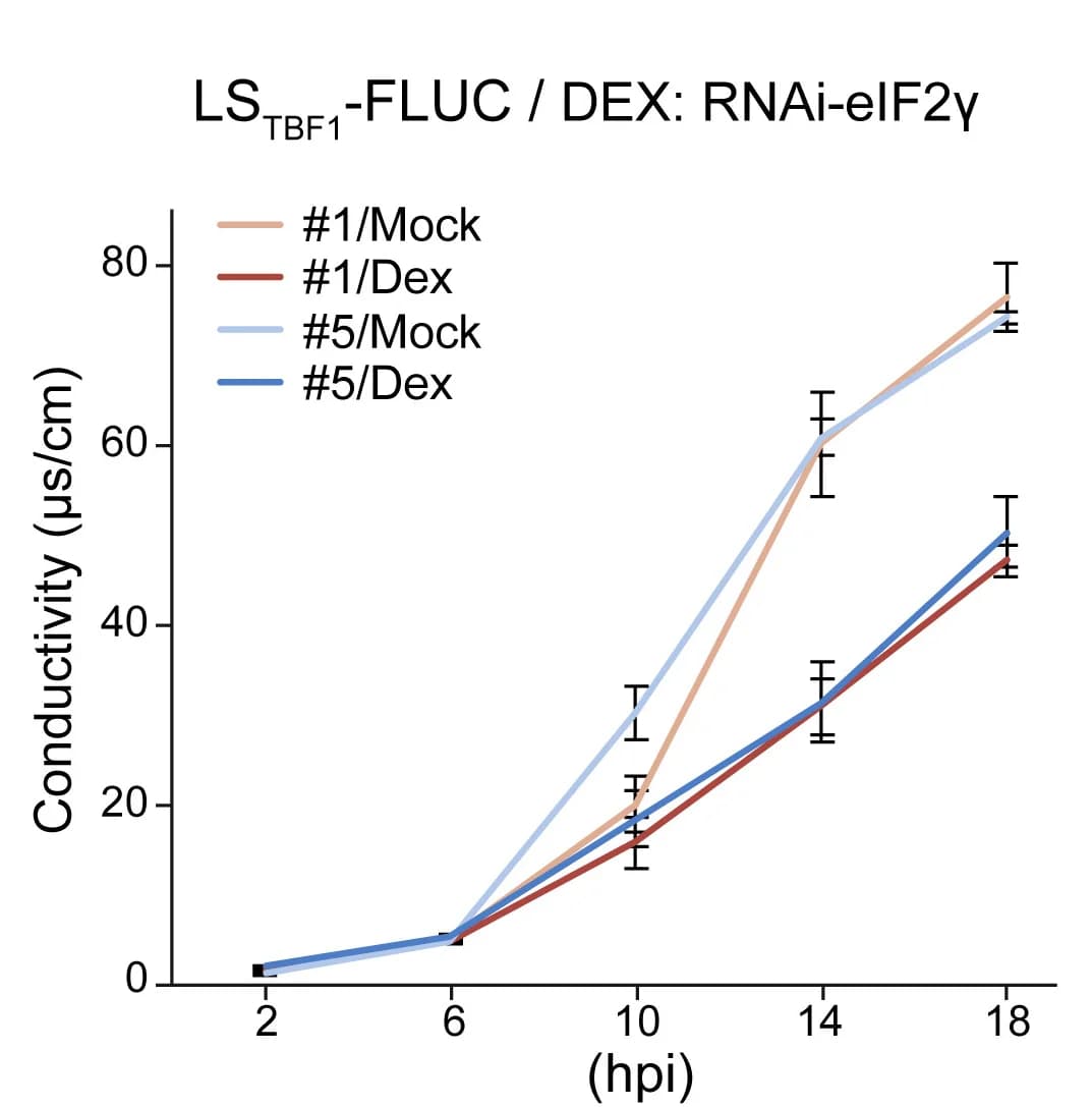 Open access visualization of Line Plot, Error Bars, ETI, eIF2, Gene Silencing