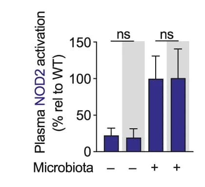 Open access visualization of Bar Plot, Error Bars, PRR-dependent SEAP, HEK293 Cells, Plasma