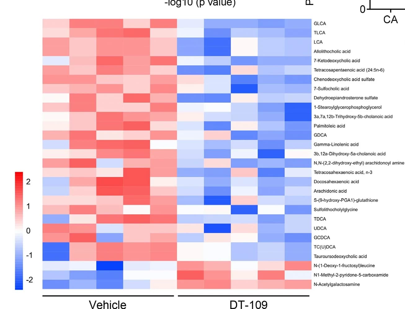 Open access visualization of Heatmap, Metabolites, Variable Importance in Projection, Fold Change, P Value