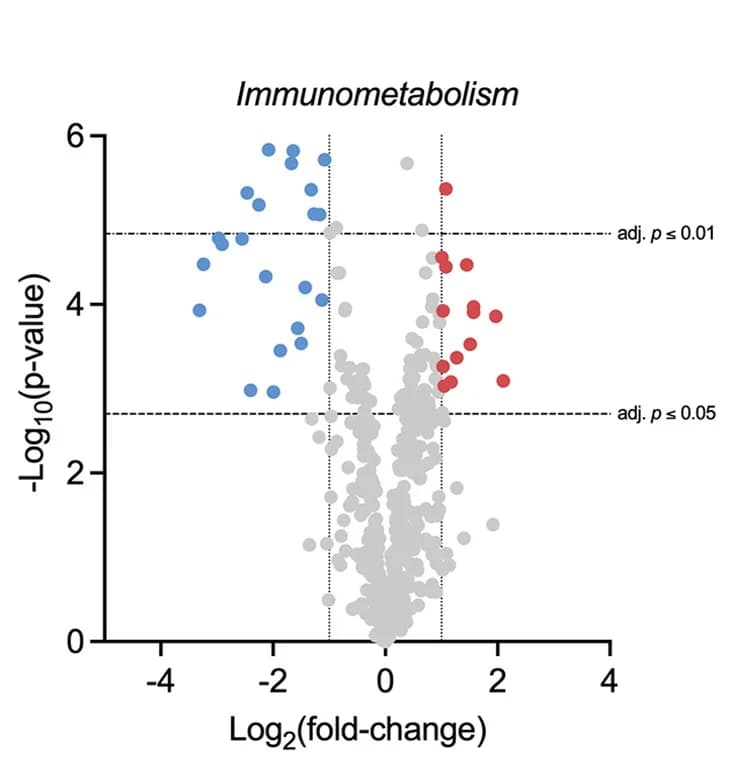 Open access visualization of Volcano Plot, NanoString, Immunometabolism, Gene Expression, Canagliflozin