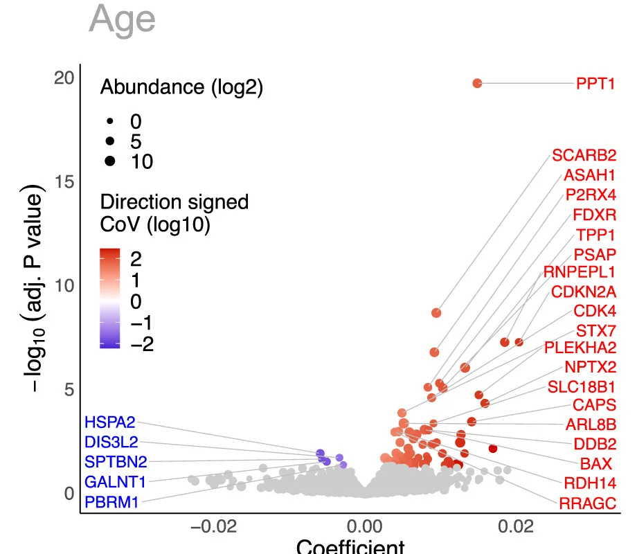 Open access visualization of Volcano Plot, Scatter Plot, Volcano Plots, Linear Regression Coefficients, Proteins