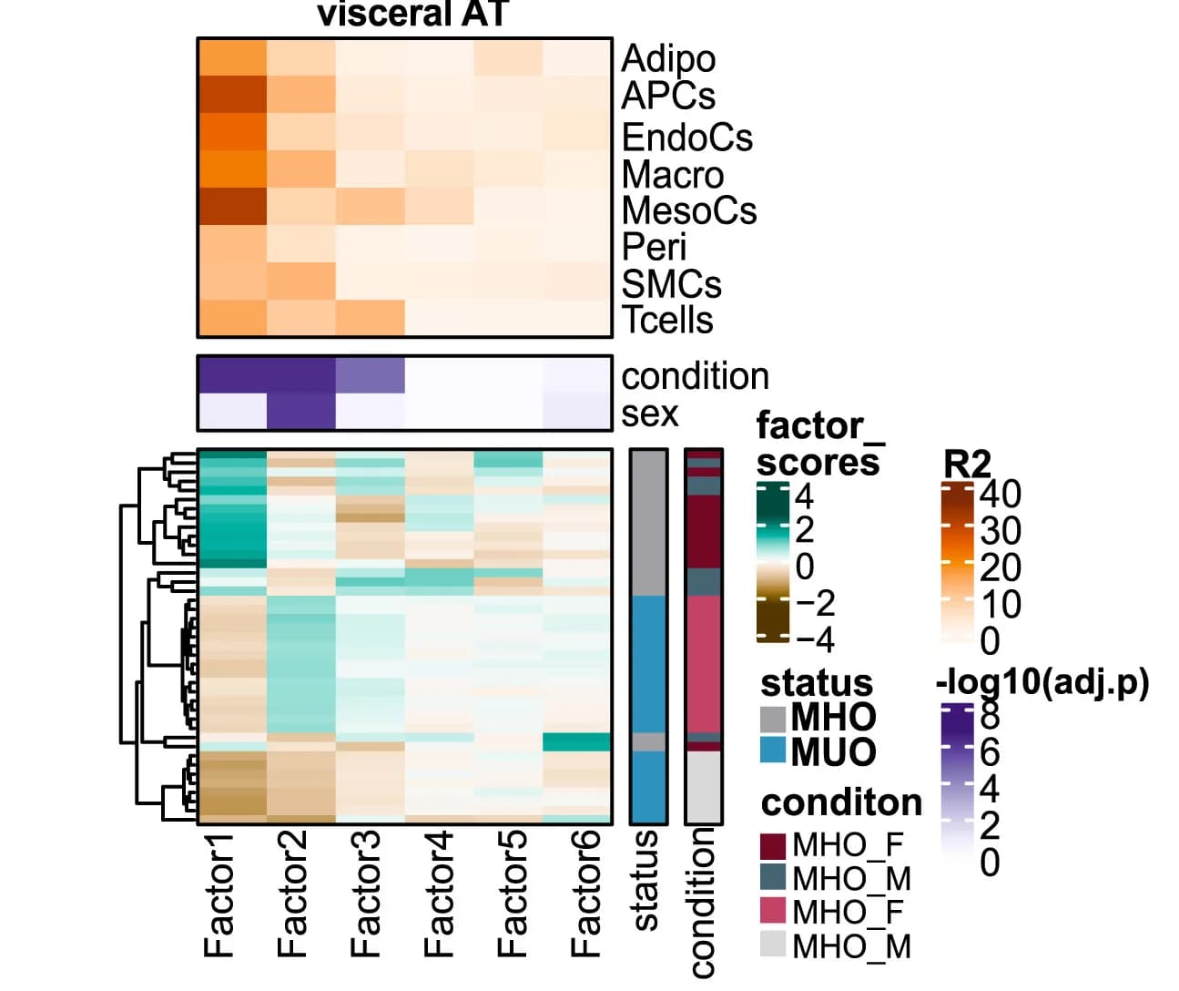 Open access visualization of Heatmap, Clustered, Bar Plot, Stacked Bar Plot, Multi Cellular Factor Analysis