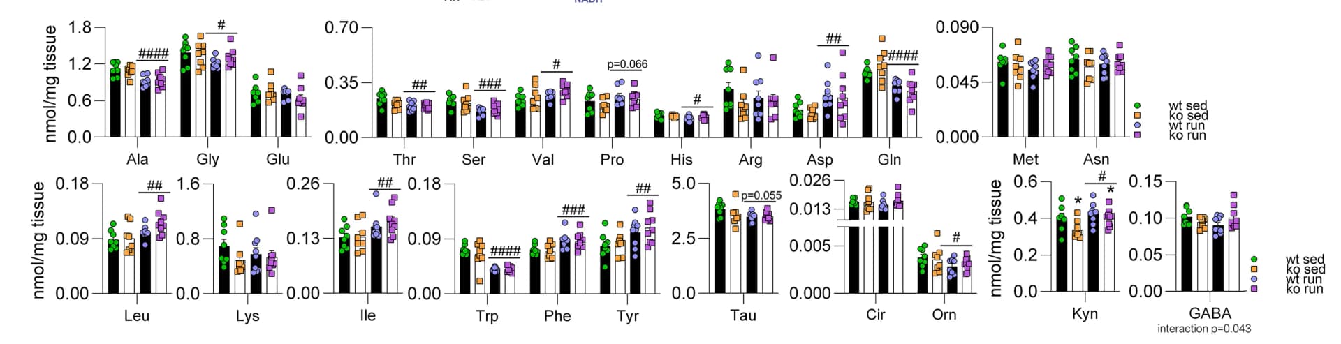 Open access visualization of Bar Plot, Error Bars, Scatter Plot, Amino Acids, Concentration