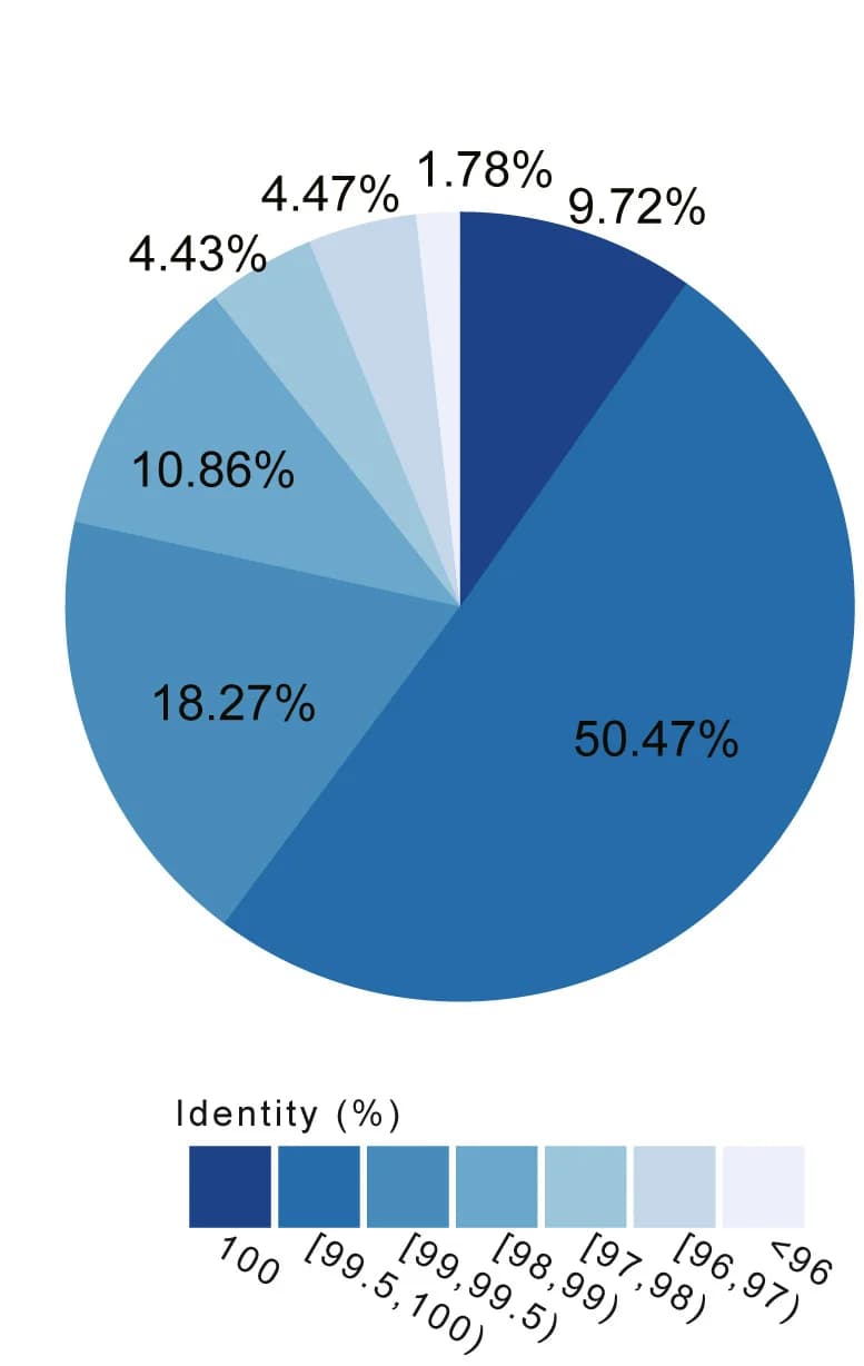 Open access visualization of Pie Chart, rDNA, Bacteria, Alignment