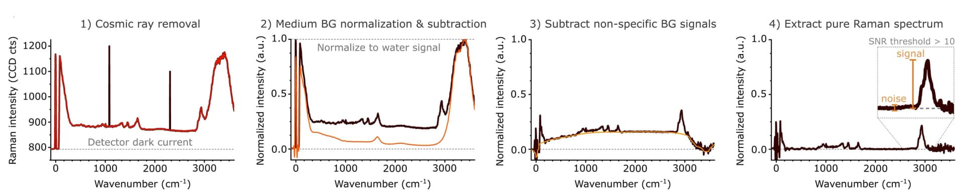 Open access visualization of Line Plot, Spectral Preprocessing, Water Signal, Internal Standard