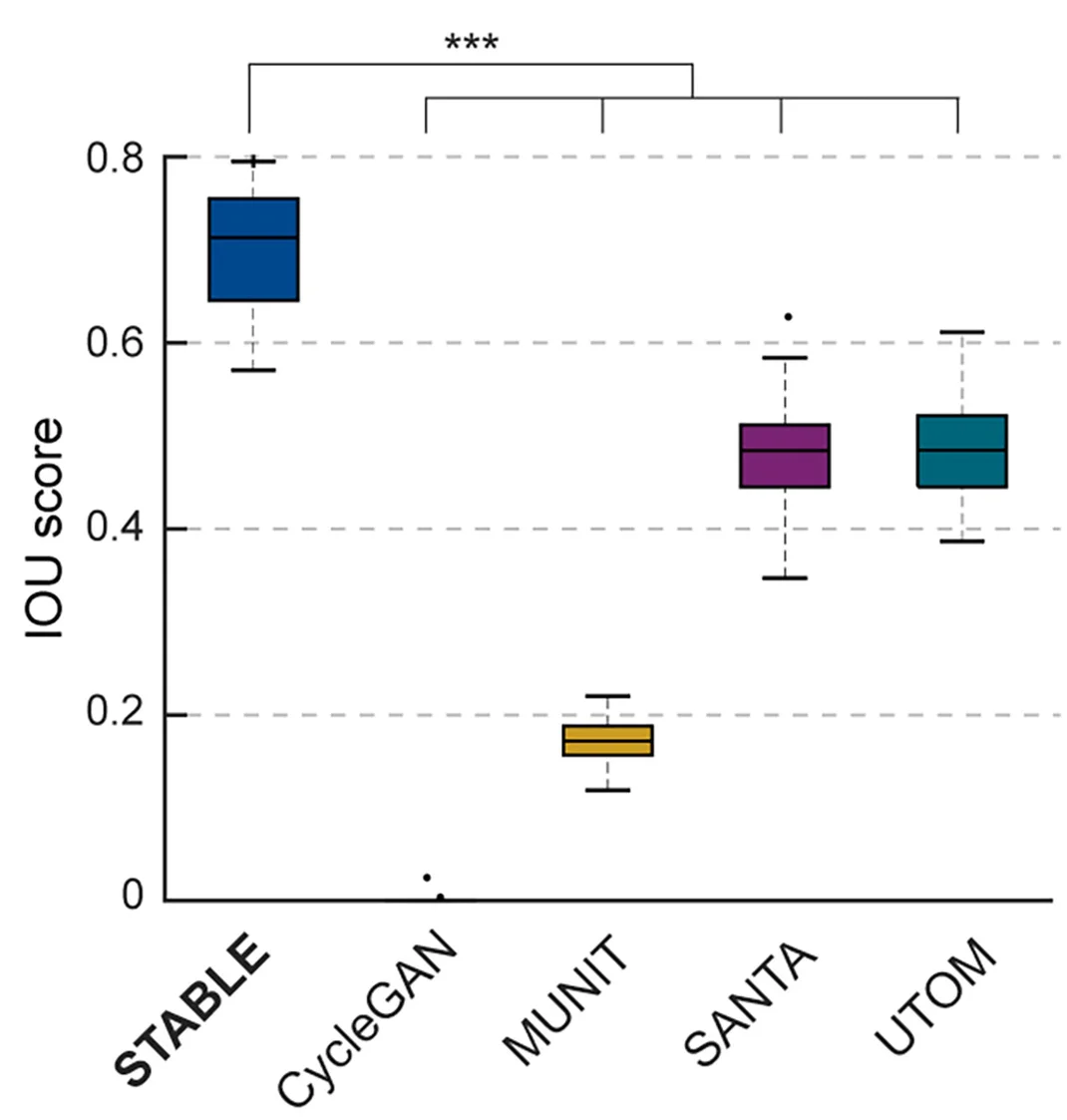 Open access visualization of Box Plot, Box-and-Whisker Plots, Nuclei ROI Correspondence, Input Fluorescence, Translated H&E Images