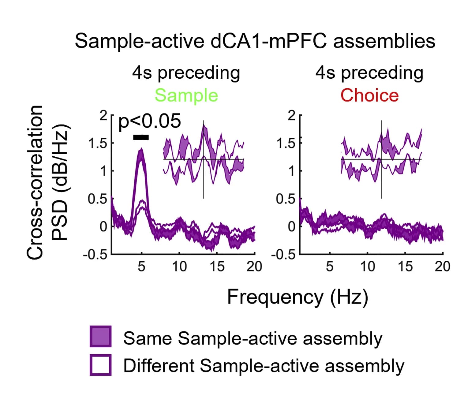 Open access visualization of Line Plot, Error Bars, Rhythmic Spike Correlations, dCA1-mPFC, Sample-Active Assemblies