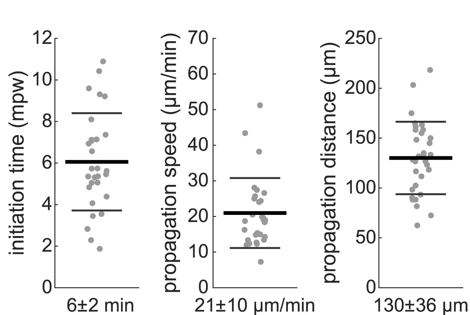 Open access visualization of Scatter Plot, Error Bars, Fissure Dynamics, Fissuring Initiation, Propagation Speed