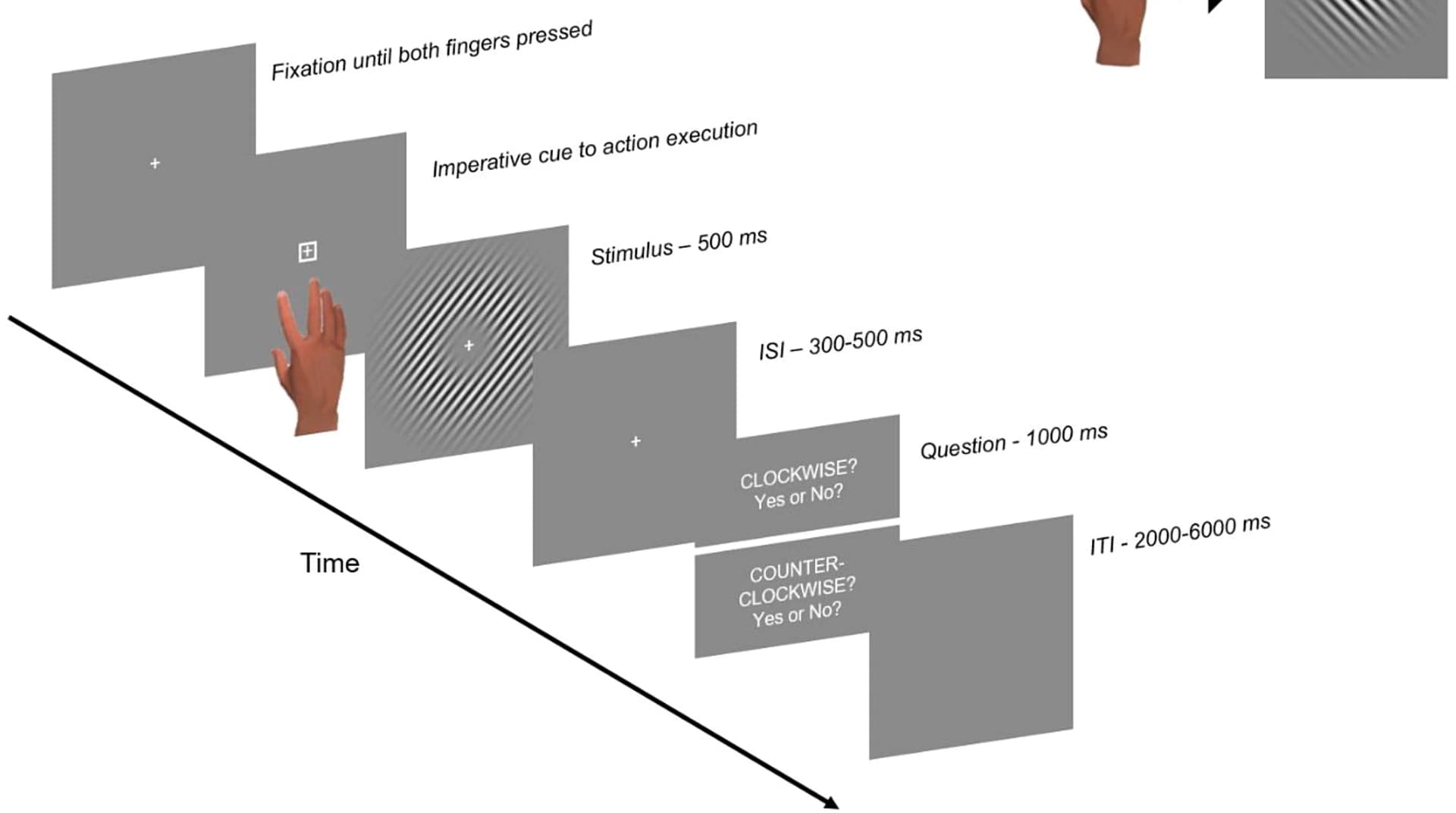 Open access visualization of Workflow, Illustration, Experimental Paradigm, Visual Cue, Finger Abduction
