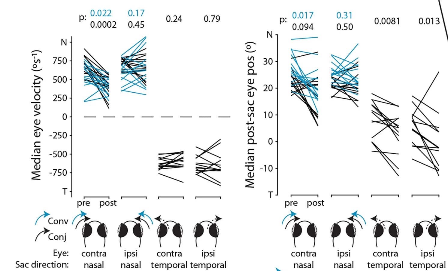 Open access visualization of Line Plot, Eye Velocity, Post-Saccadic Eye Position, Ablation