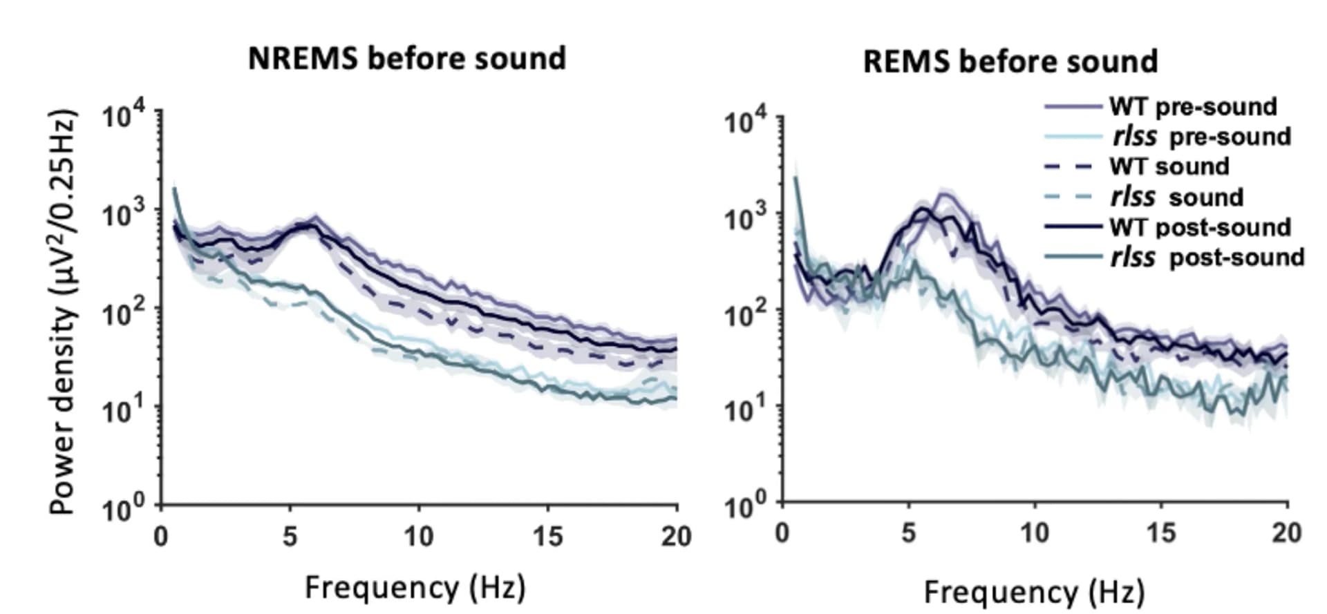 Open access visualization of Line Plot, Error Bars, Power Density Spectra, Occipital EEG, Sound