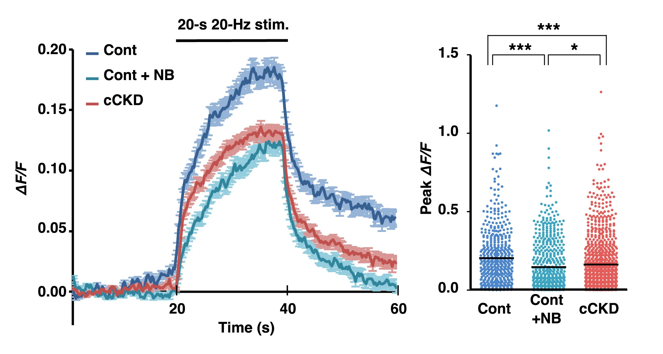 Open access visualization of Line Plot, Error Bars, Scatter Plot, Calcium Signals, rIPN