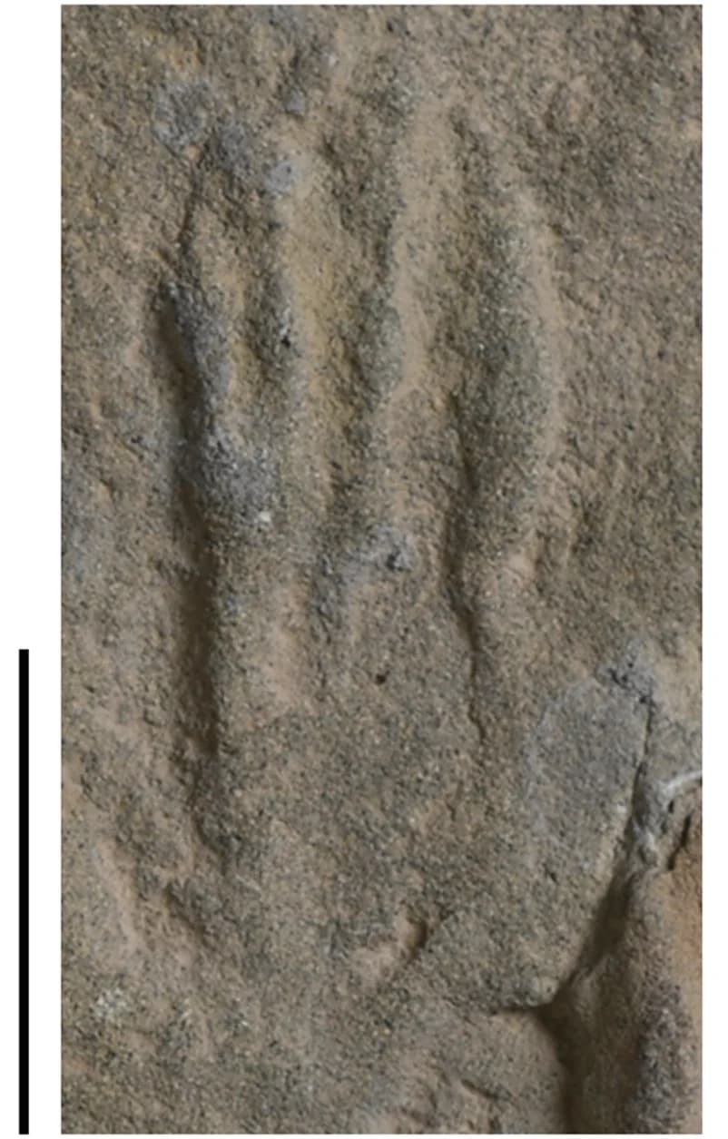 Open access visualization of Photo, Natural Cast, Pes Print, Pteraichnus wuerhoensis, Tracksite