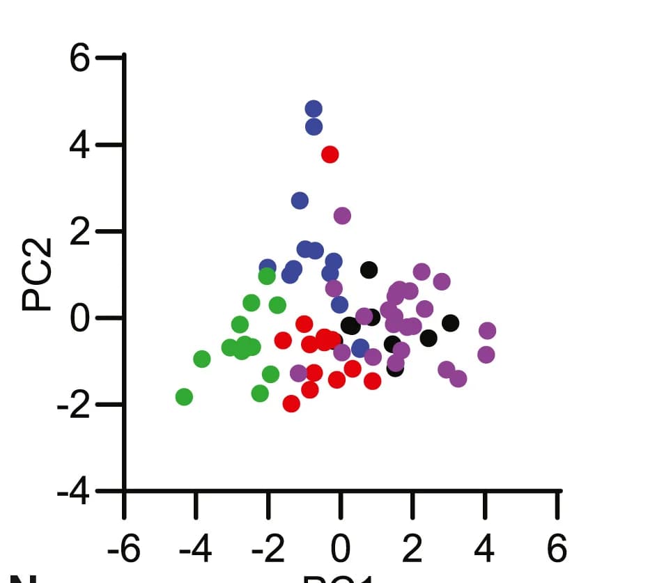 Open access visualization of Scatter Plot, PCA, Principal Component Analysis, Cells, Inhibitors