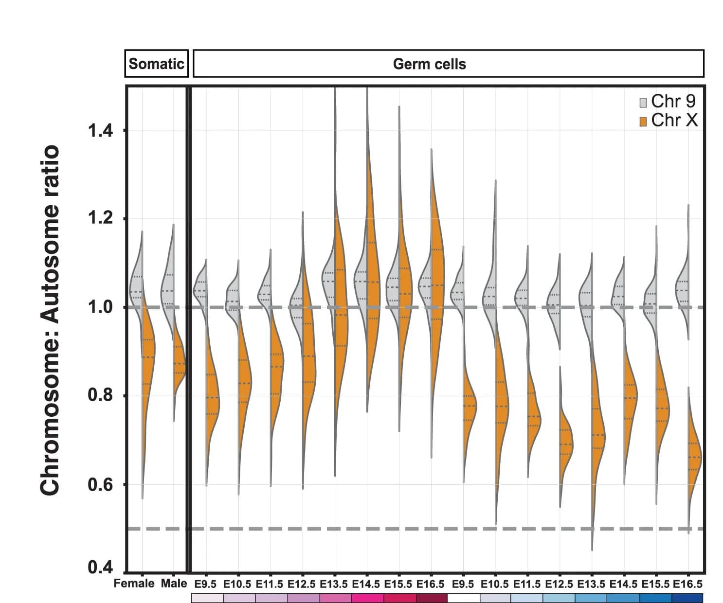 Open access visualization of Violin Plot, Violin Plots, Gene Expression, Chromosome X, Chromosome 9