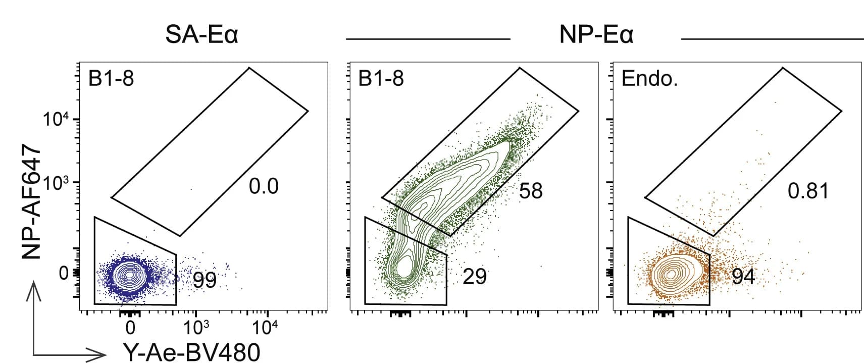 Open access visualization of Scatter Plot, Density Plot, Flow Cytometry, SA-Eα, NP-Eα