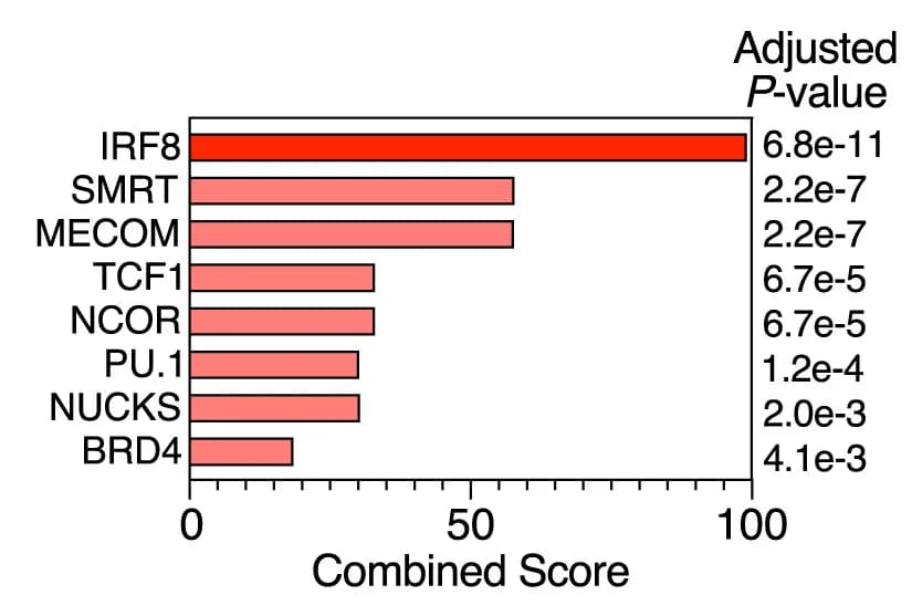 Open access visualization of Bar Plot, Transcription Factor, Gene Expression, cDC1, PGE2