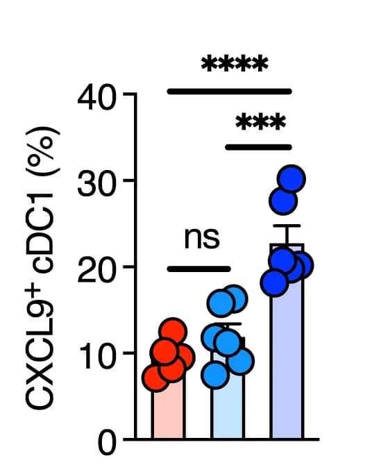 Open access visualization of Bar Plot, Error Bars, CXCL9 Expression, Wild Type, Ptger2−/−Ptger4fl/fl