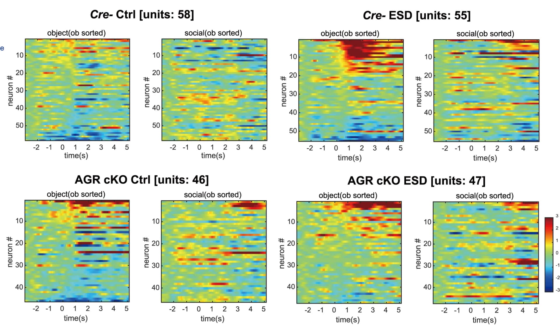 Open access visualization of Heatmap, Heatmaps, Neuronal activities, Object sniffing, Social sniffing