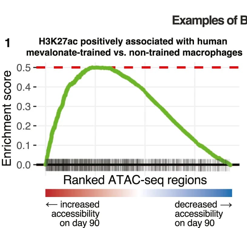 Open access visualization of Line Plot, Gene Set Enrichment Plots, Genomic Regions, Genes, Trained Immunity