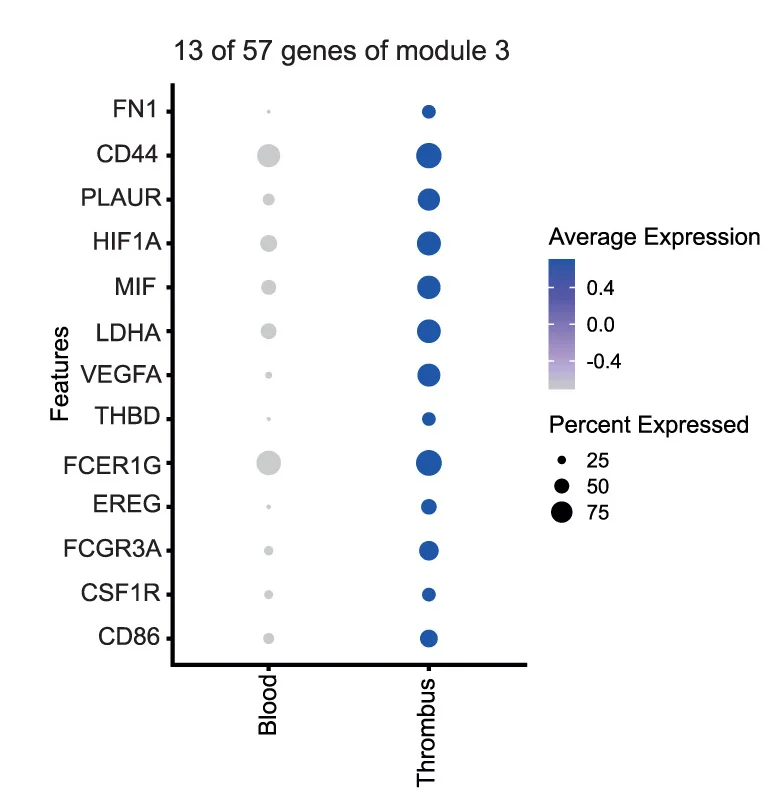 Open access visualization of Bubble Plot, Scatter Plot, Weighted Gene Co-expression Network Analysis, WGNCA, Monocytes