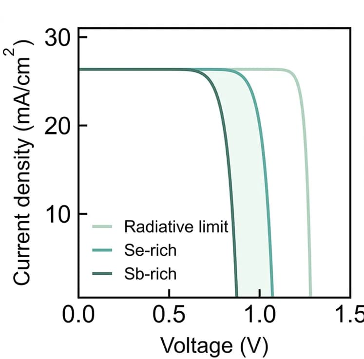 Open access visualization of Line Plot, Current Density-Voltage Curves, Sb2Se3, Radiative Limit, Recombination Losses