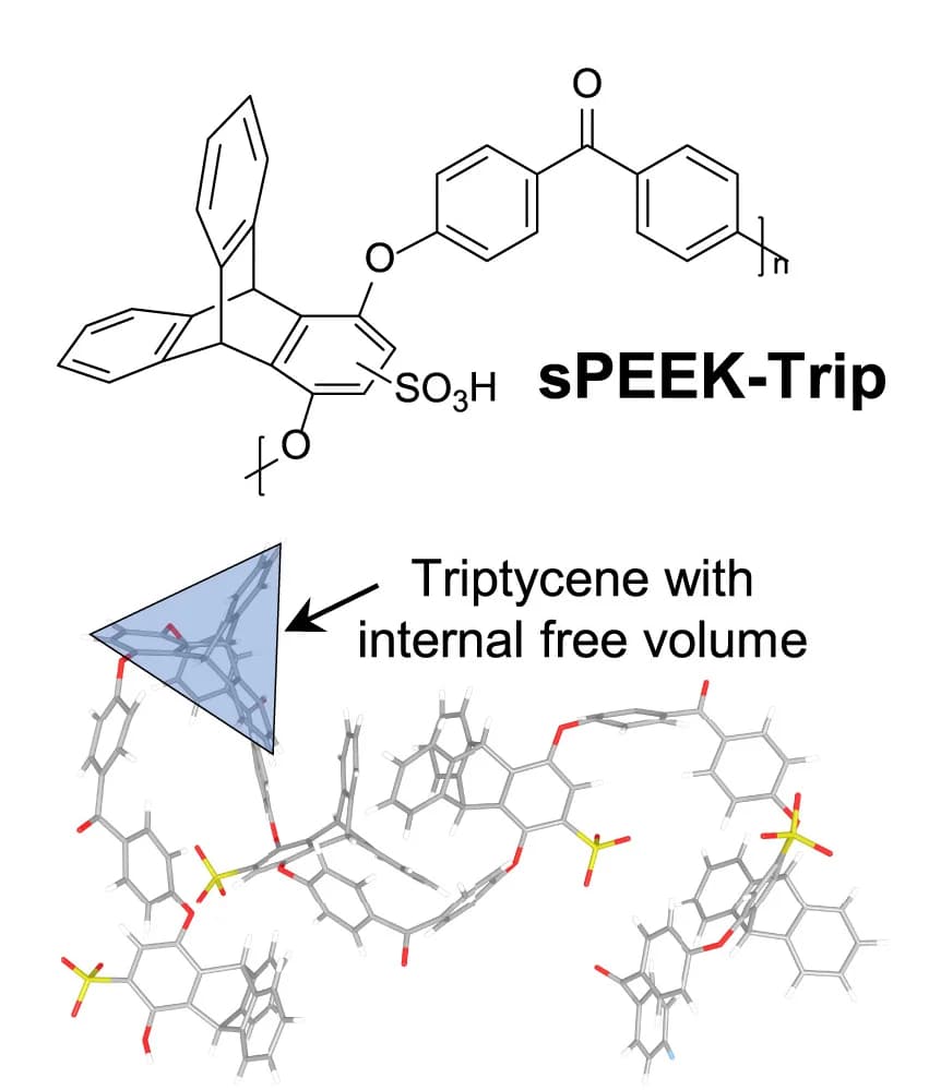 Open access visualization of Chemical Structure, sPEEK-Trip, Triptycene