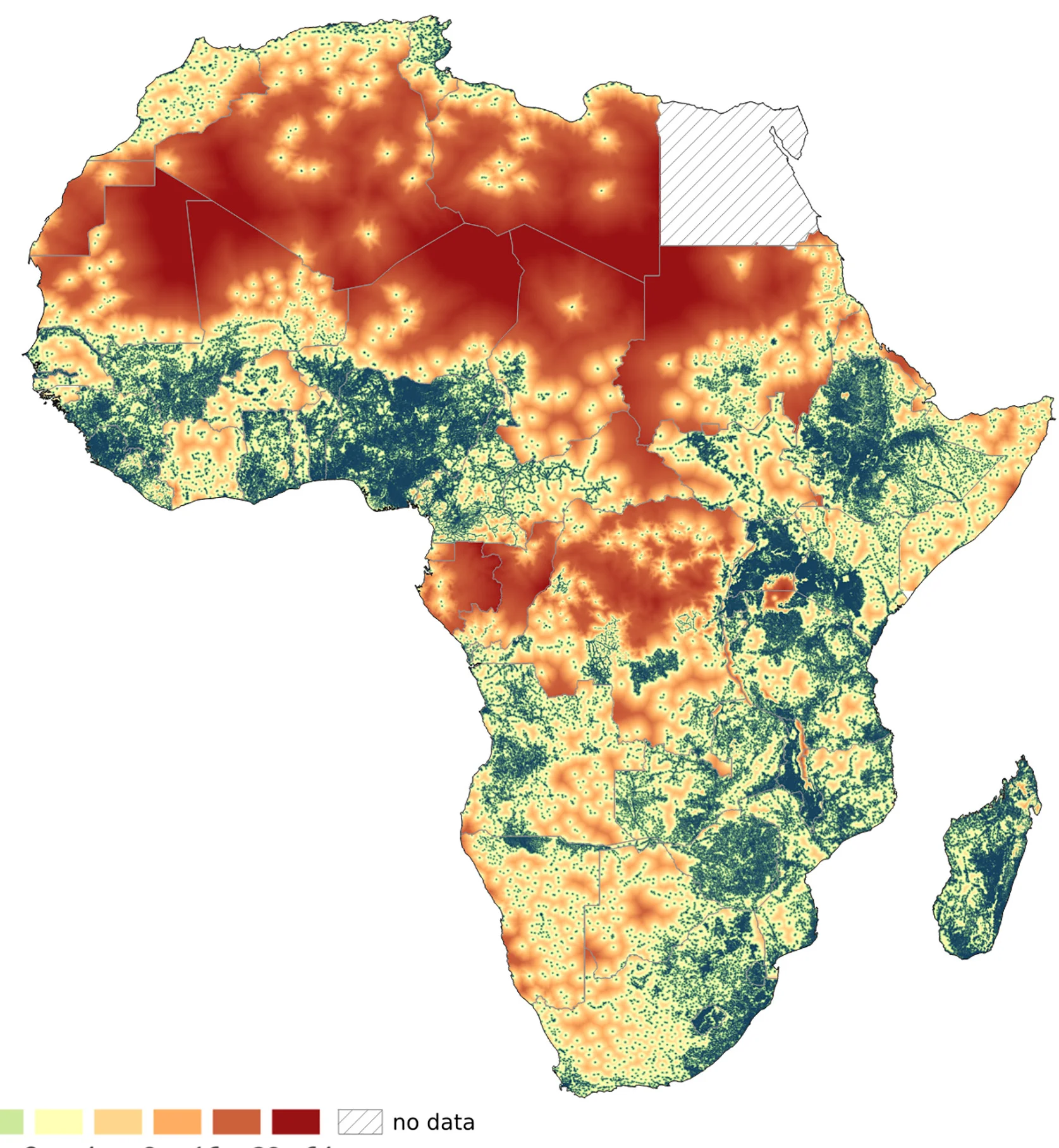 Open access visualization of Geo Map, Walking Travel Time, School Accessibility