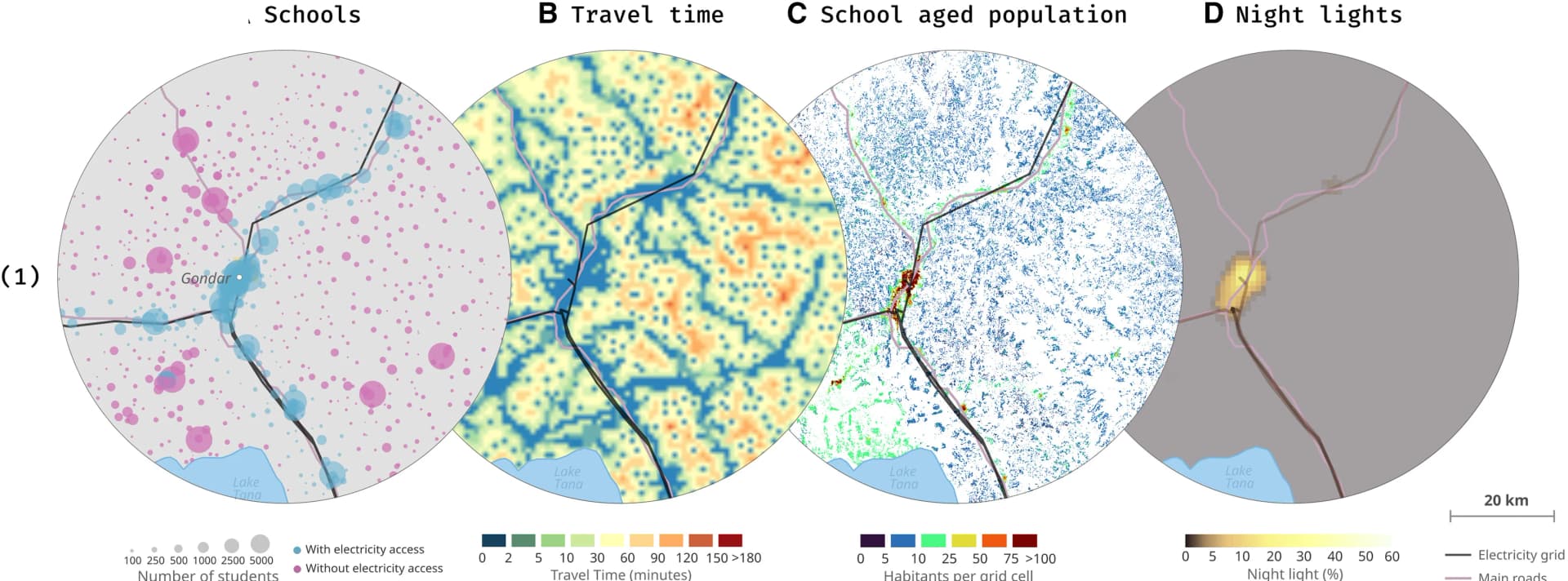 Open access visualization of Geo Map, Bubble Plot, Heatmap, Scatter Plot, School Locations