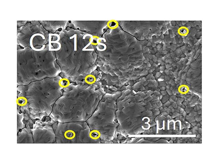 Open access visualization of Microscopy, SEM, CB12s Sample, Top-View Image, Pinhole