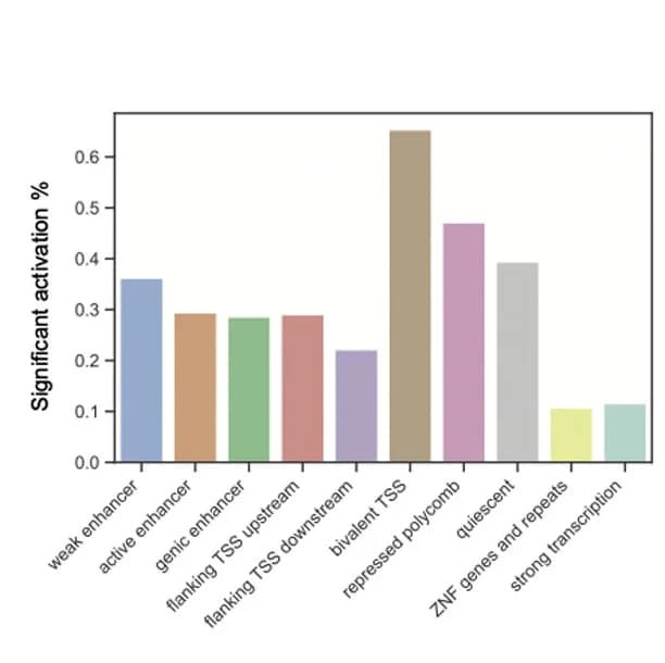 Open access visualization of Bar Plot, Cells, Activation, ChromHMM states, iPSCs