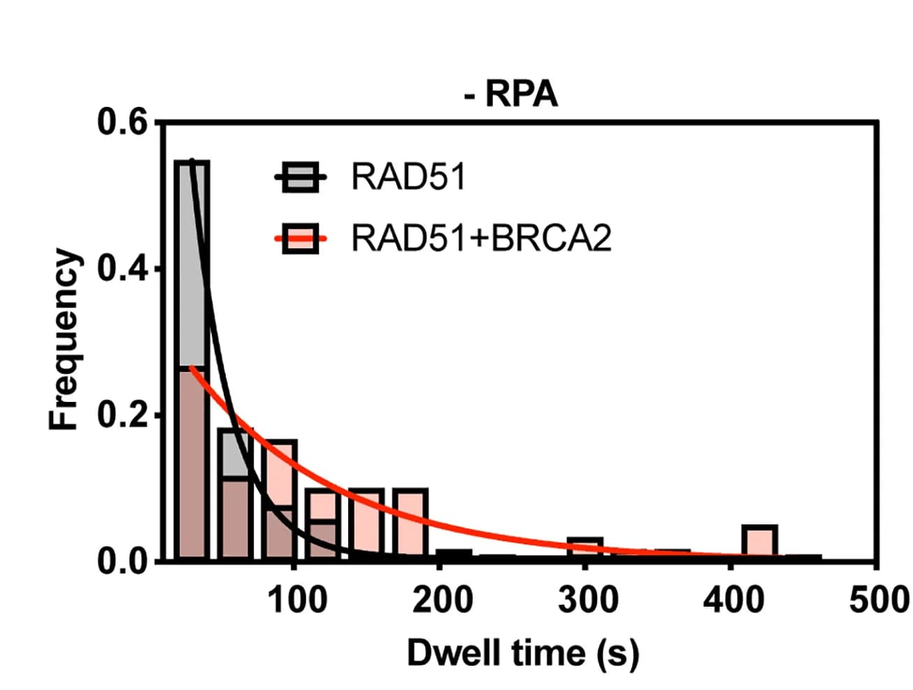 Open access visualization of Histogram, Line Plot, Histograms, Dwell Times, RAD-51(A647)