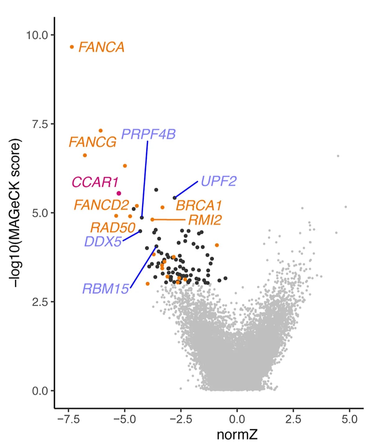 Open access visualization of Volcano Plot, Scatter Plot, CRISPRi, Cas9 HDR Screen, Gene-Level Abundance