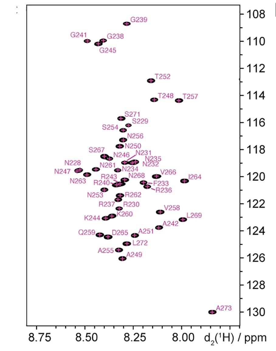 Open access visualization of Scatter Plot, HSQC, NMR, Stm1-IDR, Nitrogen-15