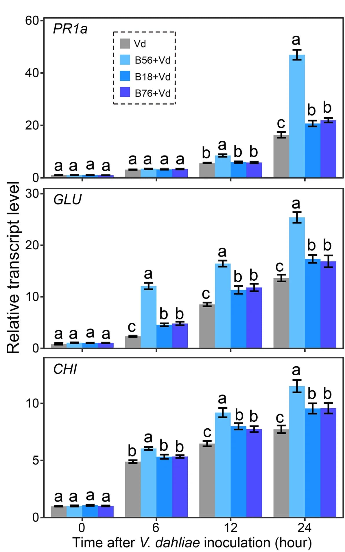 Open access visualization of Bar Plot, Error Bars, Clustered, Relative Expression Levels, Genes