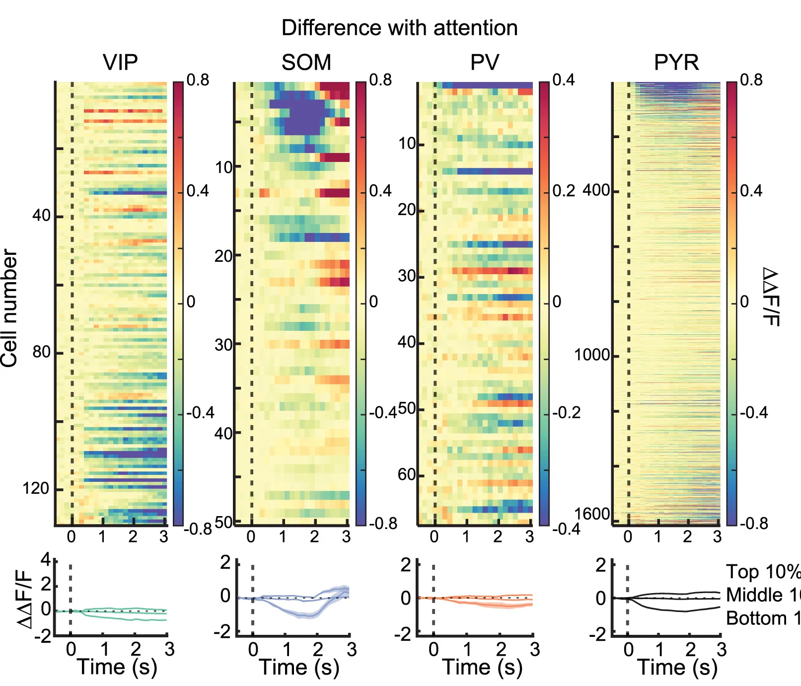 Open access visualization of Heatmap, Line Plot, Visual Stimulus, Attention, Cell Type