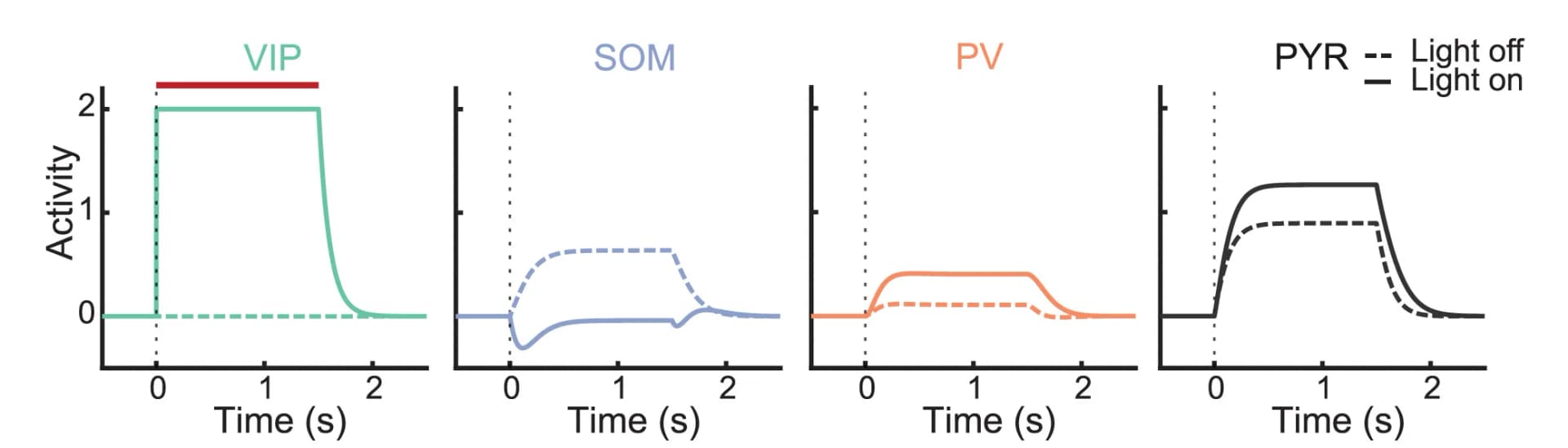 Open access visualization of Line Plot, Line Step, Simulated Responses, Cell Types, Visual Stimulus