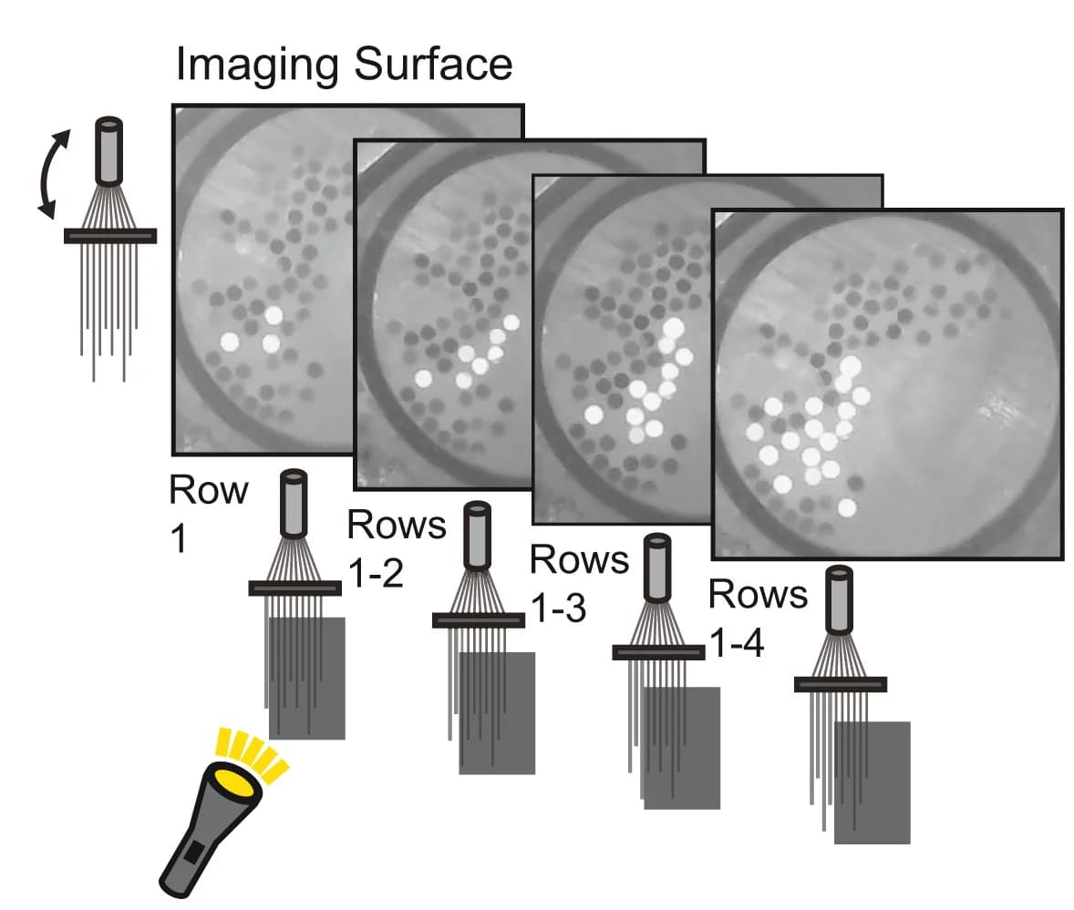 Open access visualization of Illustration, Workflow, Fiber Grid, Imaging Surface, Calibration